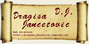 Dragiša Jančetović vizit kartica